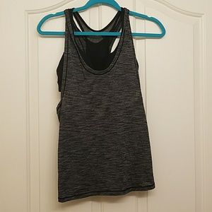 Gray Lululemon Mesh-Bra Tank
